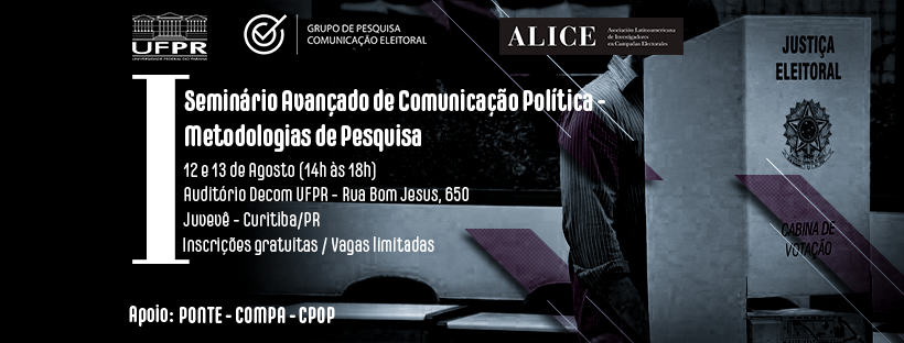 Inscrições abertas – I Seminário Avançado de Comunicação Política