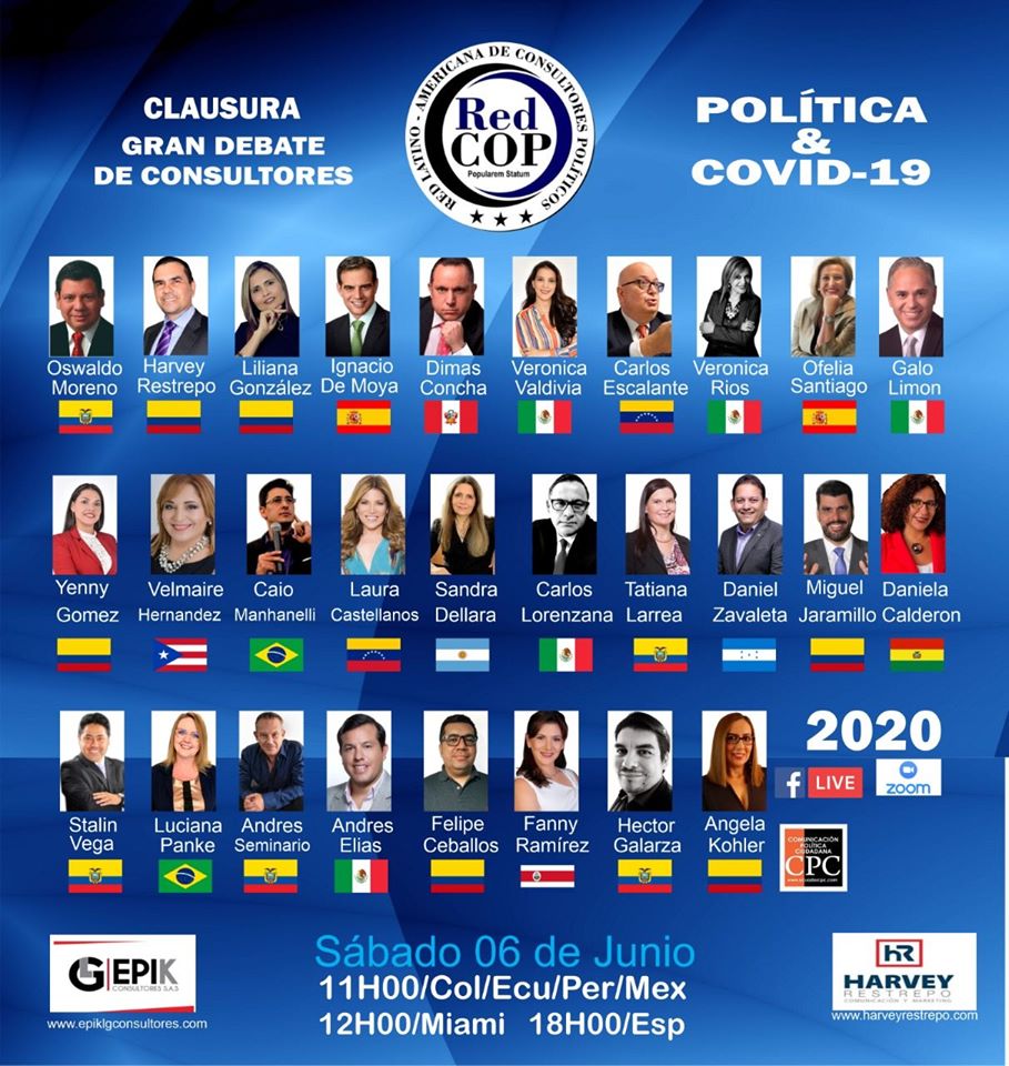 Evento online sobre Política e Covid-19 conta com 28 profissionais da Comunicação Política da América Latina